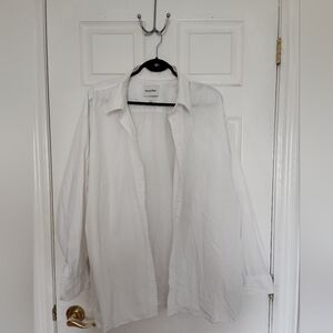 Aritzia Sunday Best Future Poplin Shirt (Size XL, White)